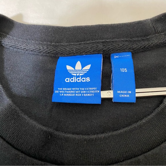 Adidas Equipment Logo Tee Black Size 105 US Large Round Hem - Picture 4 of 9